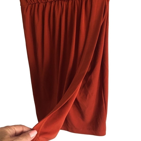 French Connection 3/4 Sleeve Dress Burnt Orange Size 2 - Picture 2 of 7